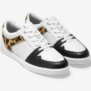Cole Haan Calf Hair Trim Leather Tennis Sneakers - Size 7